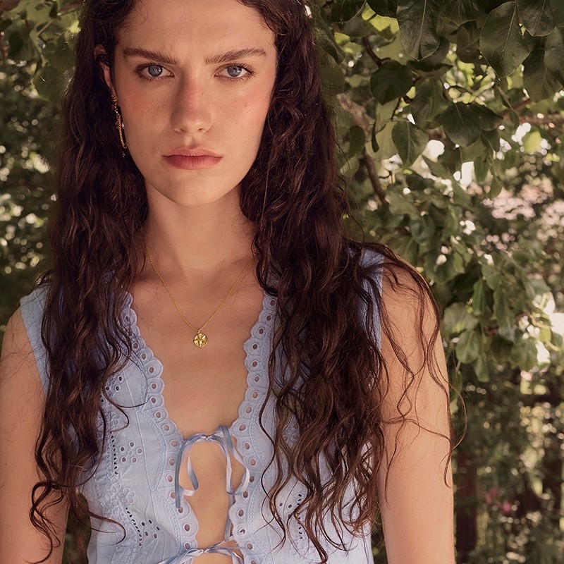 Maanesten - Bali Halskæde i 18kt. forgyldt sølv